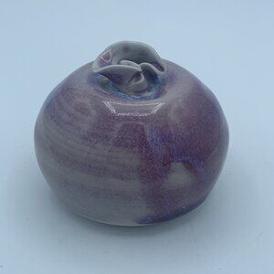 Monson Pottery Pomegranate  - Purple/Blue Glaze - Bolinas, CA - Handcrafted